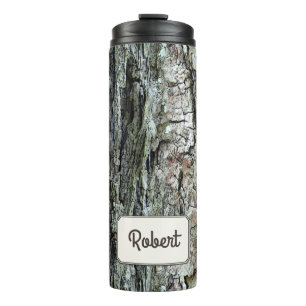 Wood Pine Bark Botanical Photo any Name Thermal Tumbler
