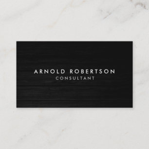 Wood Plain Grey Professional Business Card