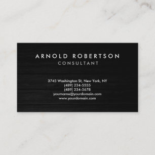 Wood Plain Grey Professional Business Card