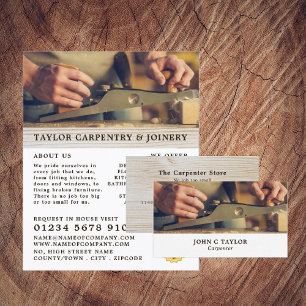 Wood Planer, Carpentry, Carpenter Advertising Flyer