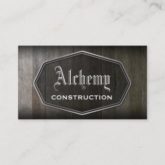 Wood Plank Construction Business Card