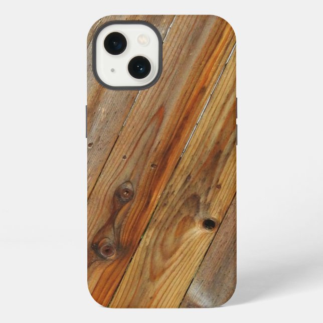 Wood Plank Diagonal iPhone Case (Back)