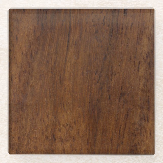 Wood Plank Plain Texture Lumber Glass Coaster (Front)