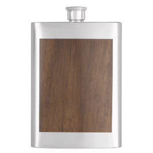 Wood Plank Plain Texture Lumber Hip Flask