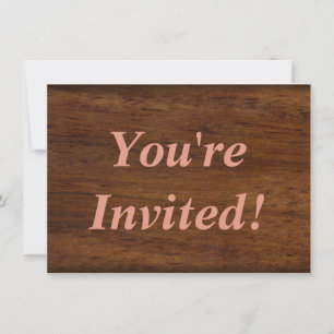 Wood Plank Plain Texture Lumber Invitation