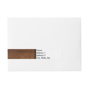 Wood Plank Plain Texture Lumber Wraparound Address Label