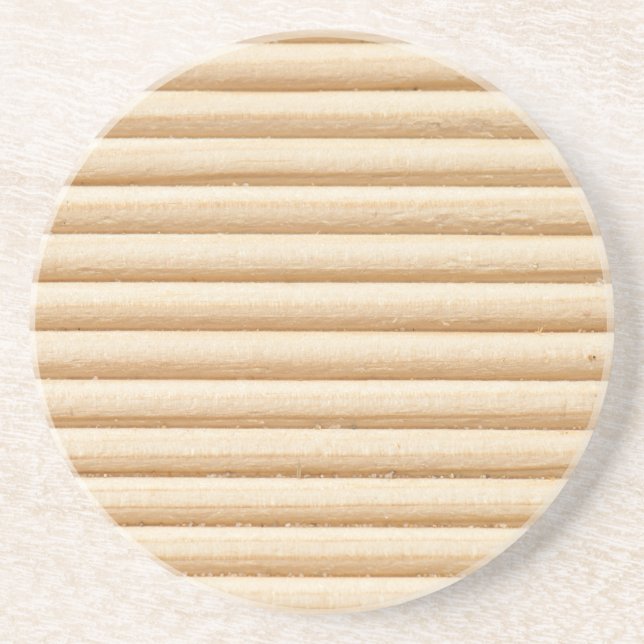 Wood plank stripes pattern coaster (Front)