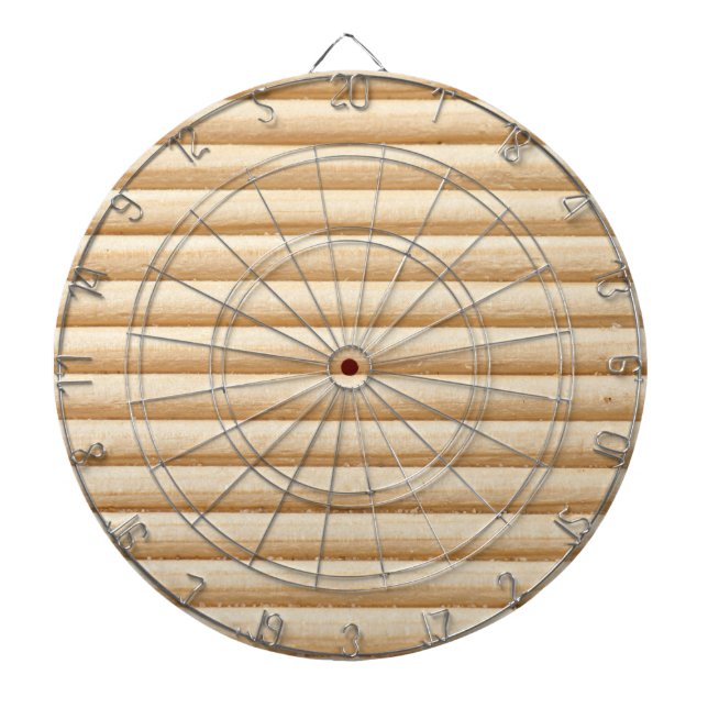 Wood plank stripes pattern dartboard (Front)