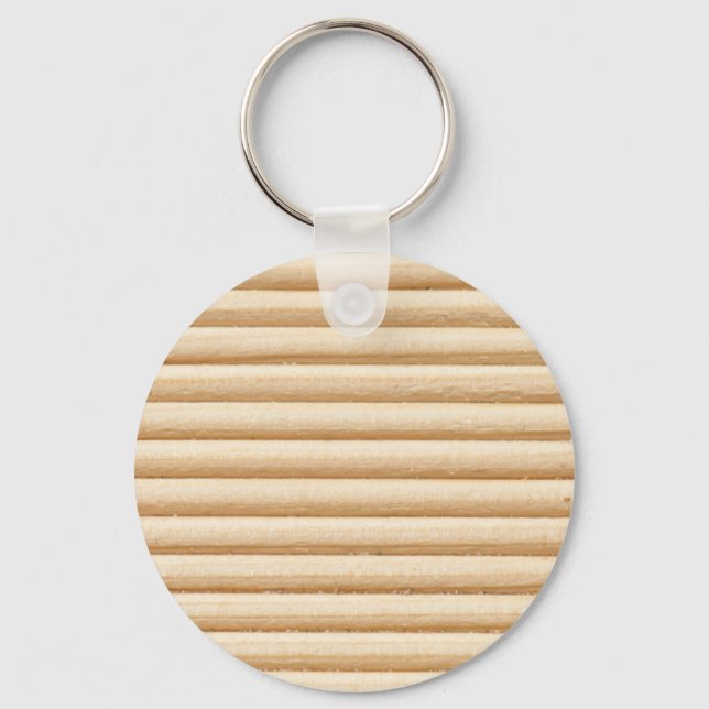 Wood plank stripes pattern key ring (Front)