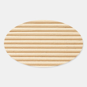 Wood plank stripes pattern oval sticker