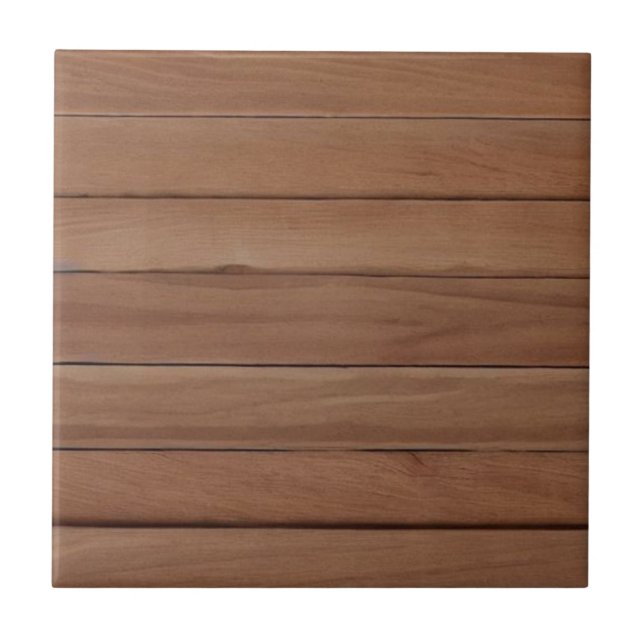 Wood planks design brown ceramic tile (Front)