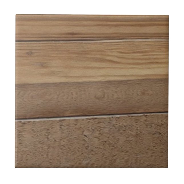 Wood planks design brown ceramic tile (Front)
