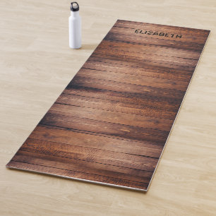 Wood Planks Personalised Yoga Mat