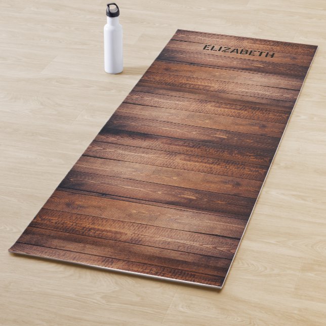 Wood Planks Personalised Yoga Mat (In Situ)