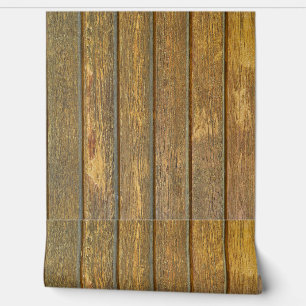 WOOD PLANKS RUSTIC CABIN WALLPAPER 