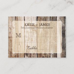 Wood Planks Rustic Country Wedding Place Cards
