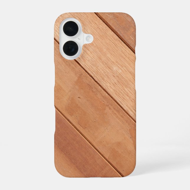 Wood Planks Rustic  iPhone 16 Case (Back)