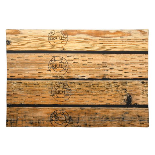 Wood Planks Stamped with "Made in USA" Placemat | Zazzle.co.uk