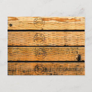 Wood Planks Stamped with "Made in USA" Postcard