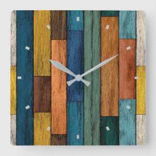 Wood Planks Wall Clock
