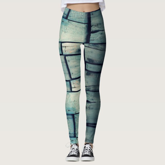 Wood Plywood - Power Yoga Leggings (Front)