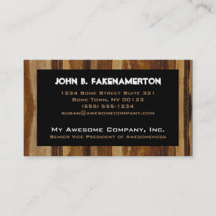 Wood Print Business Card