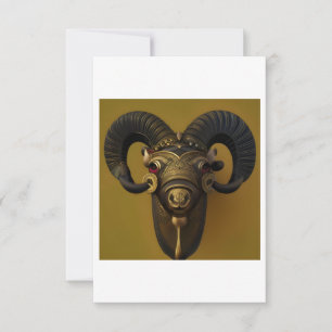 Wood Ram Thank You Card