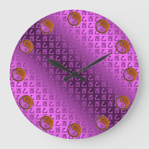 Wood Rooster Large Clock