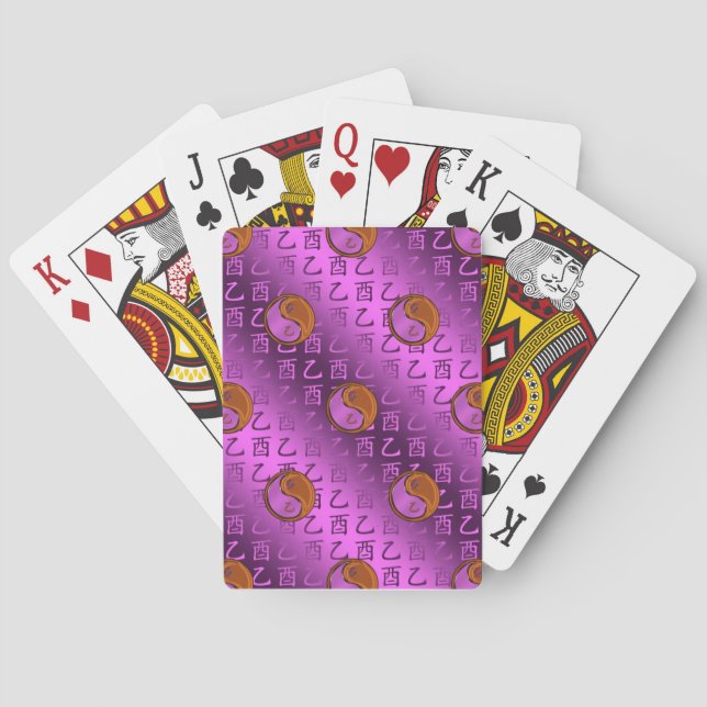 Wood Rooster Playing Cards (Back)