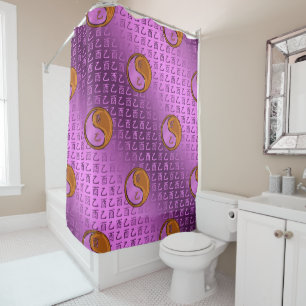 Wood Rooster Shower Curtain