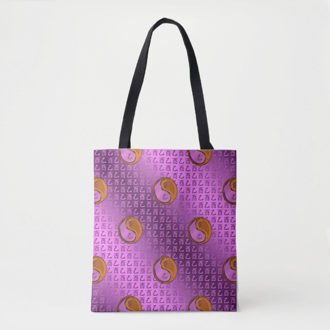 Wood Rooster Tote Bag (Front)