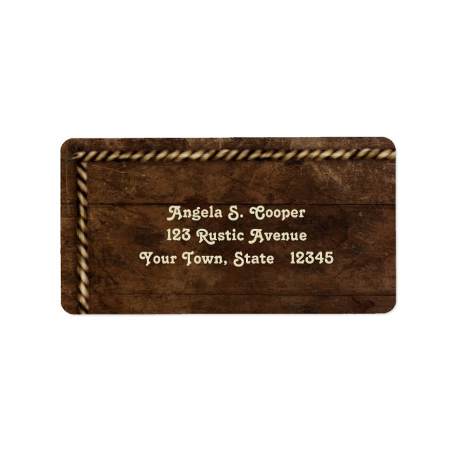Wood, Rope Border Label (Front)