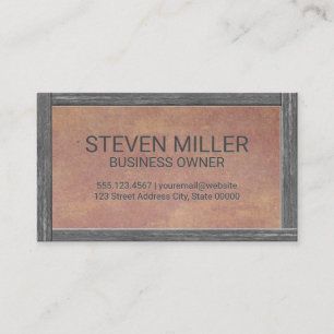 Wood Rustic Border   Old Texture Business Card