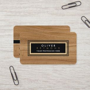 Wood Rustic Modern Classic Professional Business Card