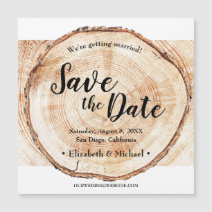 Wood Rustic Wedding Save the date