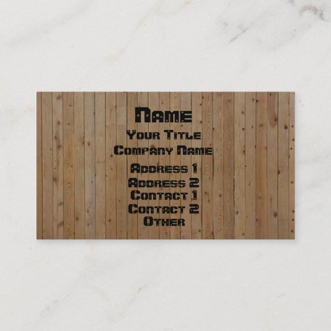 Wood & Screwed Business Card (Front)