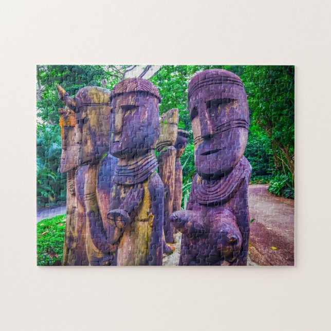 Wood Sculptures Singapore. Jigsaw Puzzle (Horizontal)