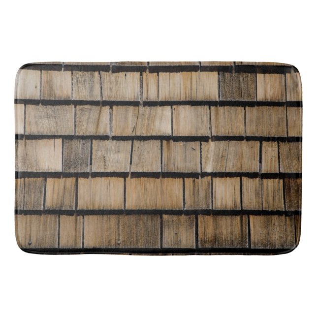wood shingles  bath mat (Front)