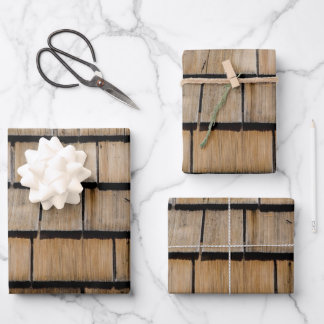 wood shingles wrapping paper sheet