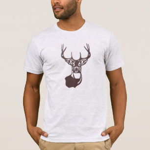 Wood Silhouette - White Tail Buck Deer T-Shirt