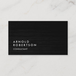 Wood Simple Plain Grey Trendy Business Card