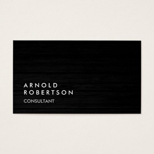 Wood Simple Plain Grey Trendy Business Card