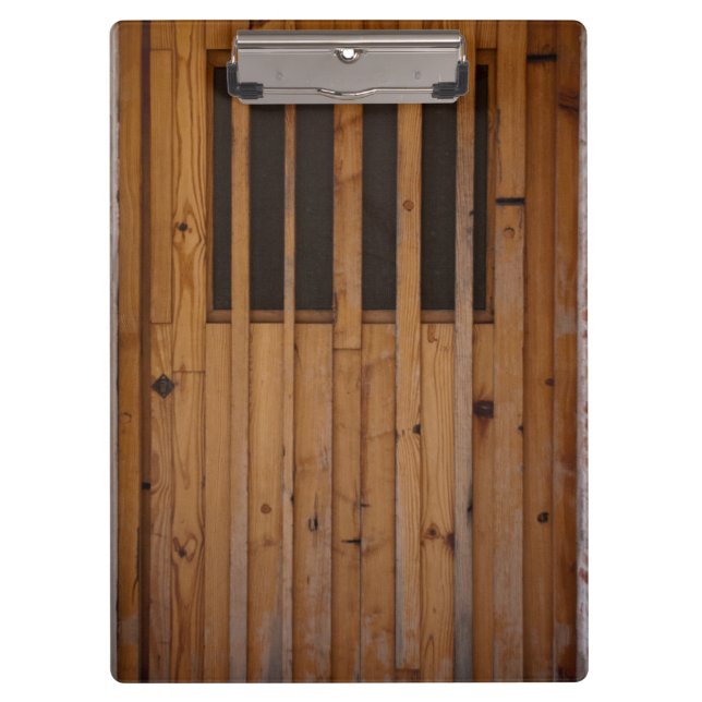 Wood Slats Beach Door Costa Brava Spain Clipboard (Front)