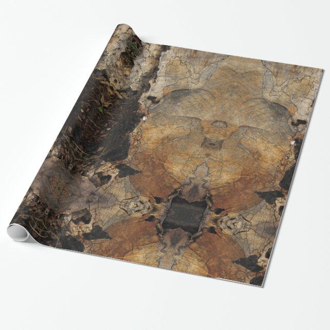 Wood Sloce Texture Photo  Wrapping Paper (Unrolled)