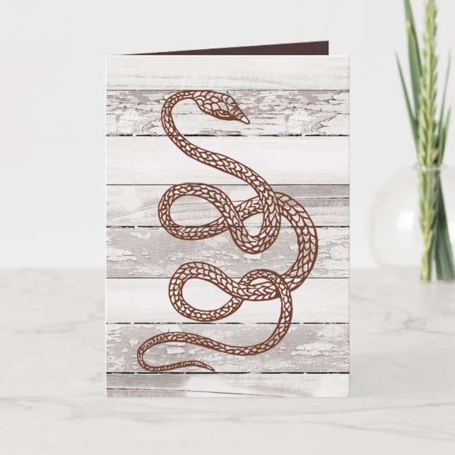 WOOD SNAKE BIRTHDAY CARD (Front)