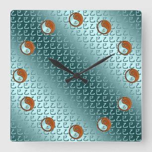 Wood Snake Square Wall Clock