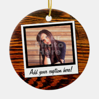Wood Snapshot Photo Christmas Ornament