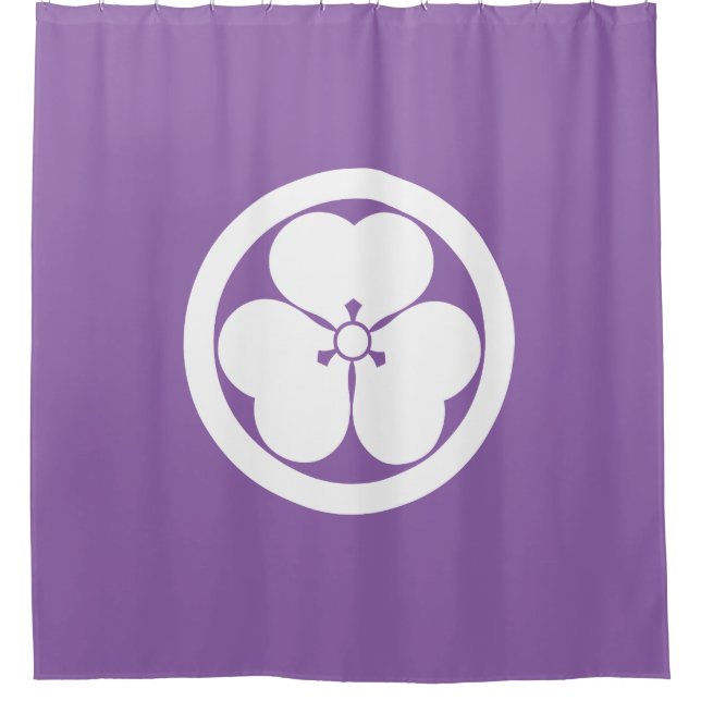 Wood sorrel in circle shower curtain (Front)