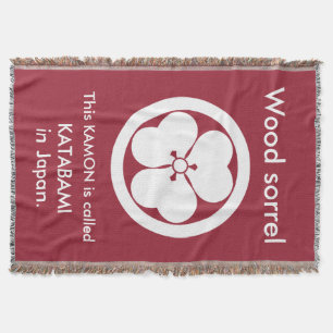 Wood sorrel in circle throw blanket