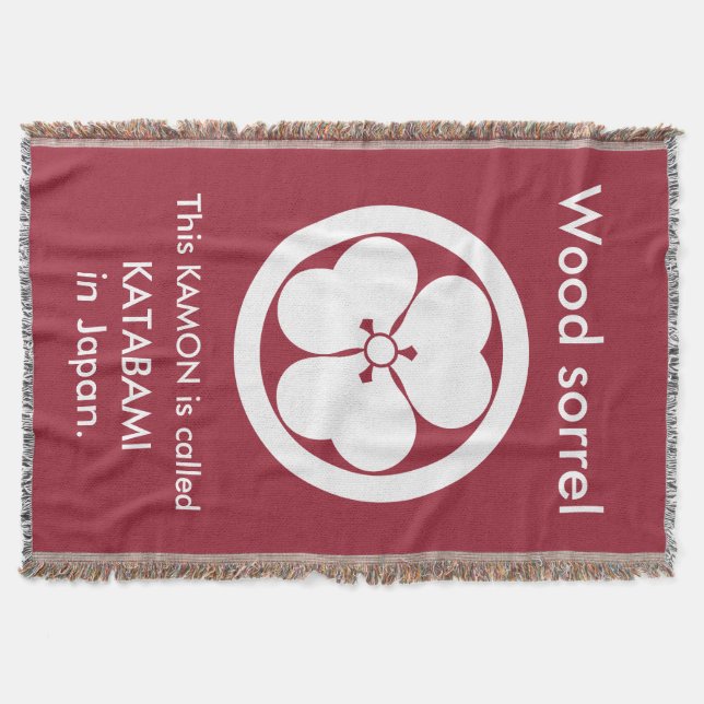 Wood sorrel in circle throw blanket (Front)